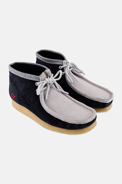 CLARKS Men Medium Wallabee Lace Up Shoes, Navy