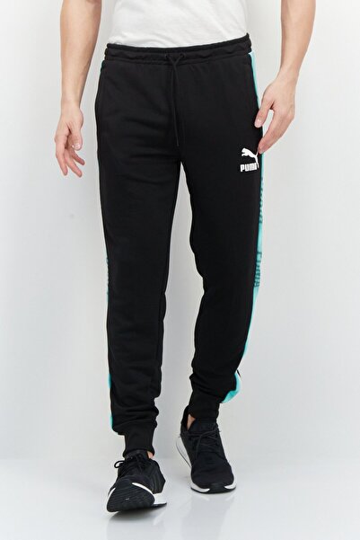 Puma Men Sportwear Fit Brand Logo Outdoor Sweatpants, Black