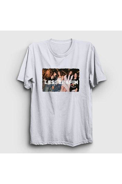Presmono Λευκό Unisex K Pop T-Shirt - Le Sserafim 438447 ττ