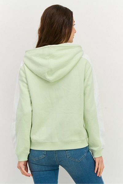 Levi's Women Brand Logo Full Zip Hooded Sweatshirt, Mint Green