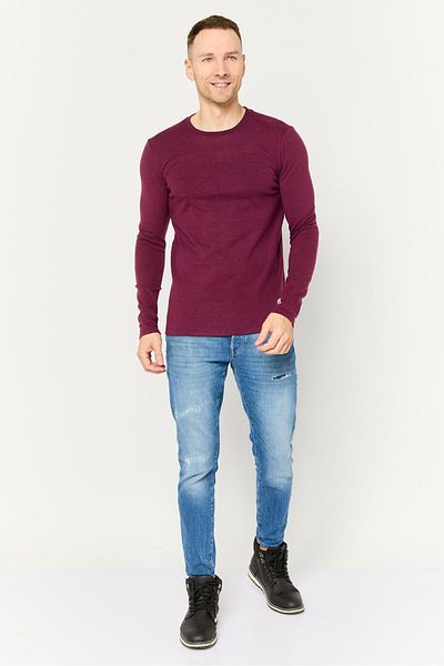 Avalanche Men Crew Neck Long Sleeve Heather Sweatshirt, Maroon