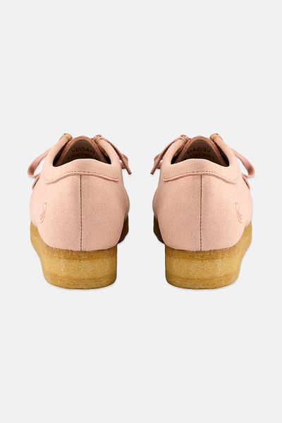 CLARKS Women Standard Wallabee Lace Up Casual Shoes, Blush Pink