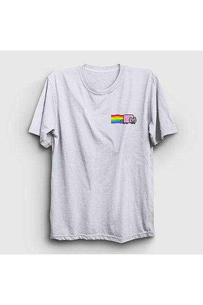 Presmono Μπλουζάκι Unisex White Nyan Cat Meme Cat 460703 ττ