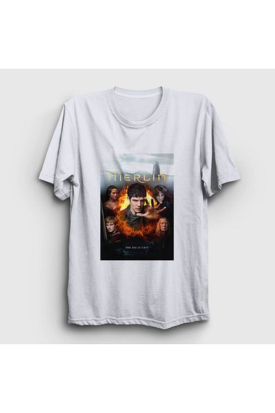 Presmono Λευκό μπλουζάκι Unisex Merlin Series - 428418 ττ