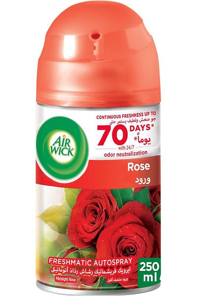 Air Wick Freshmatic Refill 250ml – Automatic Rose Fragrance Spray for Home & Office Air Freshening