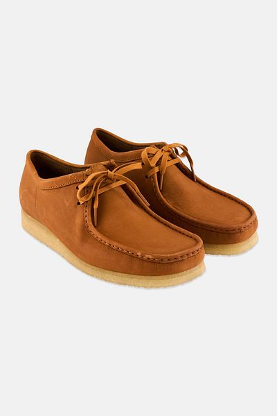 CLARKS Men Standard Wallabee Lace Up Formal Shoes, Brown