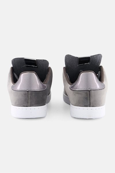 Victoria Women Suede Lace Up Tennis Shoes, Grey
