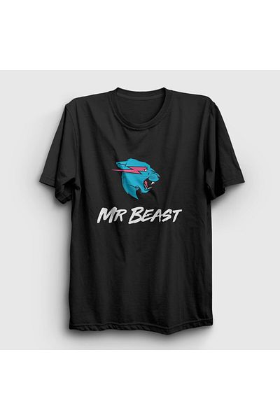 Presmono Μπλουζάκι με μαύρο λογότυπο Mr Beast Unisex - 431891 ττ