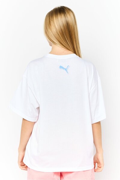 Puma Women Sportswear Fit Short Sleeve Outdoor T Shirts, White Combo