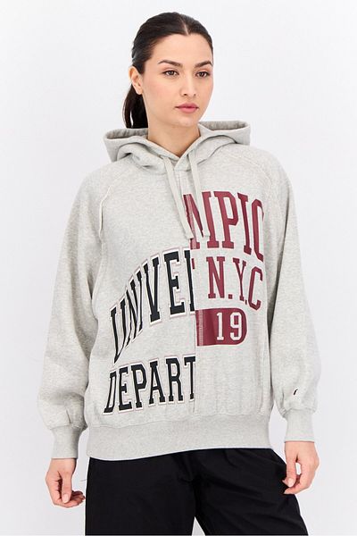 Champion Women Custom Fit Long Sleeves Outdoor Sweatshirt, Grey
