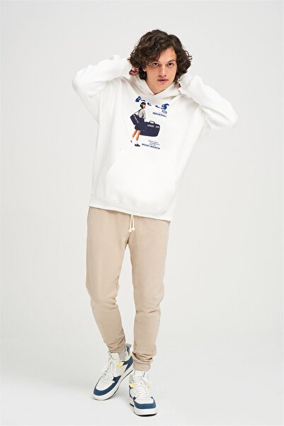 Trendiz Unisex Harajuku Girl Λευκό Φούτερ με κουκούλα