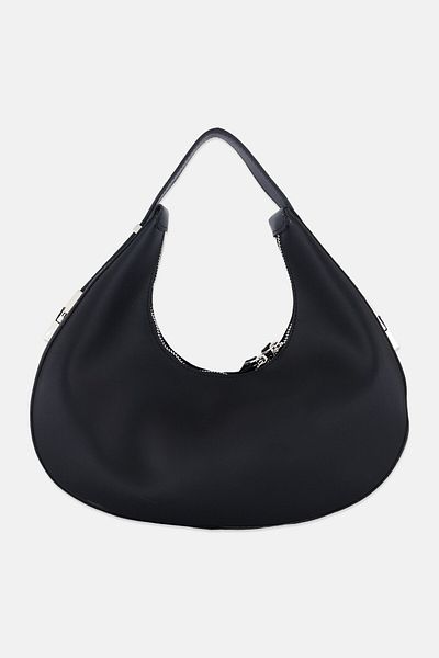 Vince Camuto Women Brand Logo Riviera Shoulder Bag 15 H x 31 L x 8 W cm, Black