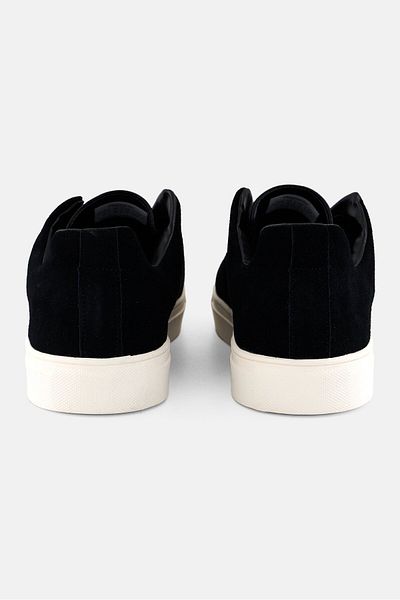 Algspar Men Suede Slip On Casual Shoes, Black