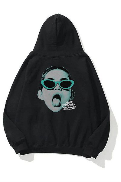 Trendiz Unisex Μαύρο φούτερ Pleasure Hoodie