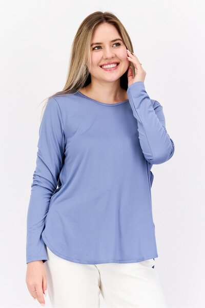 Puma Women Sportswear Fit Long Sleeve Yoga T-Shirt, Blue