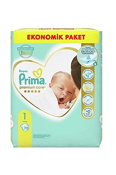 Prima بريميوم كير حفاضات اطفال رقم 1 70