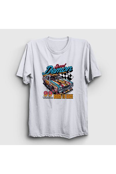 Presmono Μπλουζάκι Speed ​​Demon Unisex White Racing Car - 472338 ττ