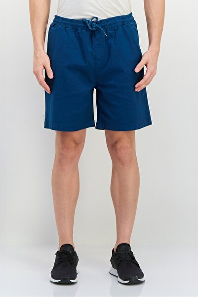 Originals by Brooklyn Cloth Men Regular Fit Drawstring Solid Shorts, Teal Blue