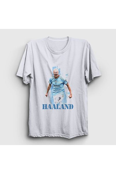 Presmono Μπλουζάκι ποδοσφαίρου Erling Haaland Unisex White Sports - 430551 ττ