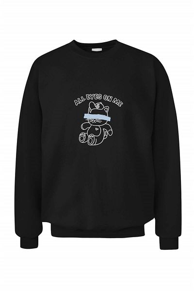 Trendiz Unisex Black Bts Φούτερ με κουκούλα All Eyes On Me