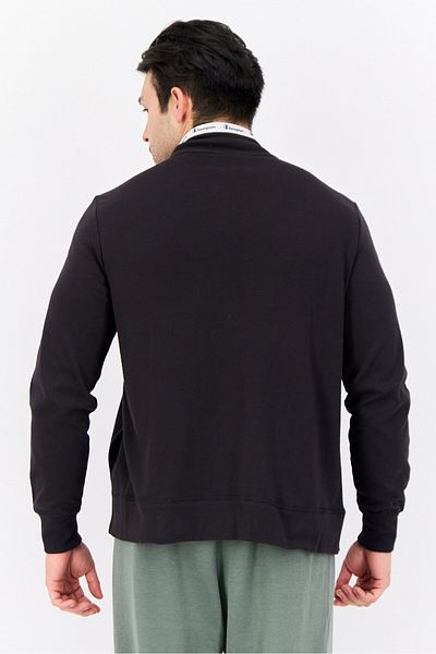 Champion Men Sportswear Fit Long Sleeves Running Sweatshirt, Black