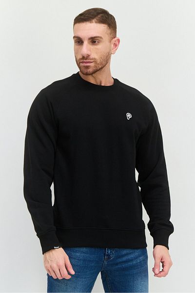 Penfield Men Crew Neck Long Sleeves Embroidered Logo Sweatshirt, Black