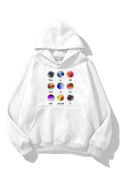 Trendiz Λευκό φούτερ Unisex "Love Yourself".