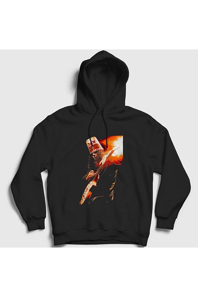 Presmono Унисекс суитшърт с качулка Fire Guitar Buckethead, черен - 456431tt
