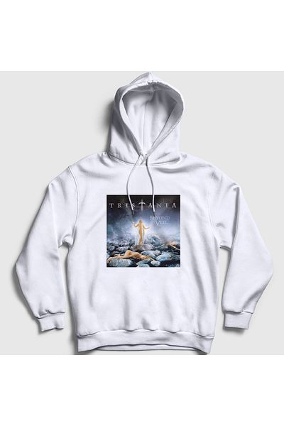 Presmono Λευκό φούτερ με κουκούλα Unisex Tristania Beyond The Veil - 446003 ττ