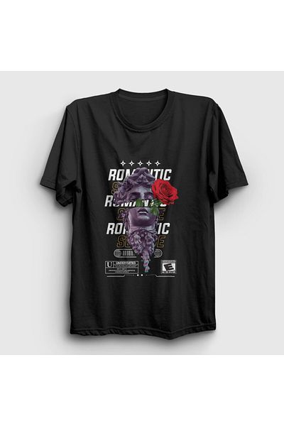 Presmono Unisex Μαύρο T-Shirt Sculpture Art - Ρομαντική Τέχνη 450070 ττ