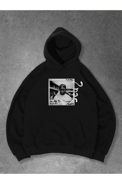 Cupla Μαύρο φούτερ Unisex 2Pac