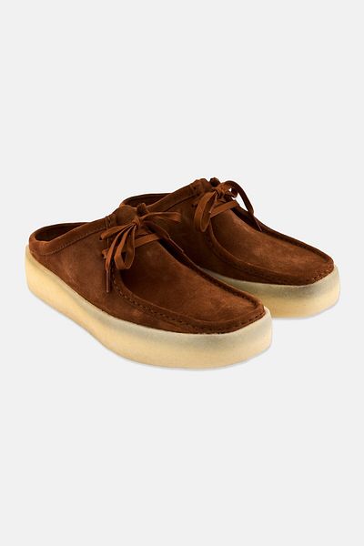 CLARKS Men Standard Fit Wallabeecup Slip On Mules, Brown