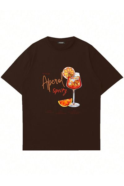 Mad&Calf Μπλουζάκι Unisex Aperol Spritz με στάμπα με λαιμόκοψη