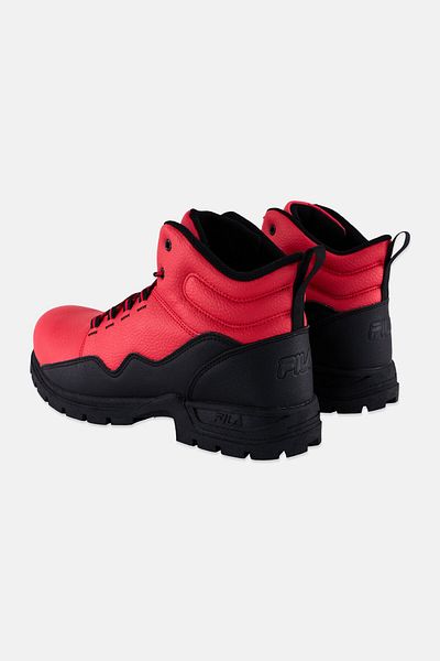 FILA Men Derail Lace Up Outdoor Boots, Red
