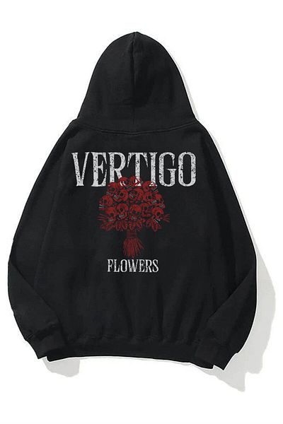 Trendiz Unisex φούτερ Vergito με κουκούλα με λουλούδια