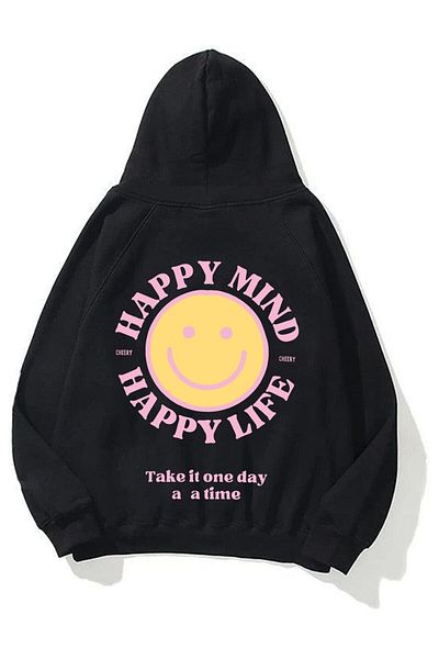 Trendiz Unisex φούτερ Happy Life Hoodie