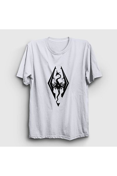 Presmono Skyrim Unisex Λευκό T-Shirt - The Elder Scrolls V 432561 ττ