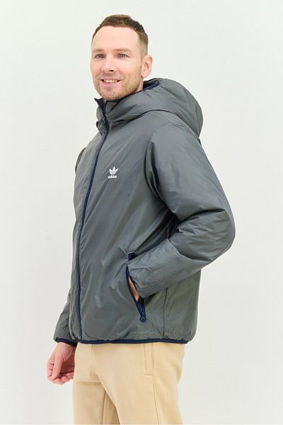 adidas Men Spots Wear Fit Long Sleeve Outdoor Hooded Jacket Navy