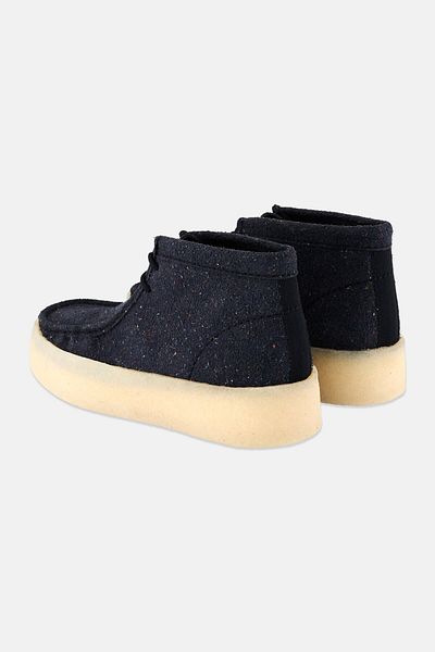 CLARKS Men Standard Wallabeecup Lace Up Casual Shoes, Navy