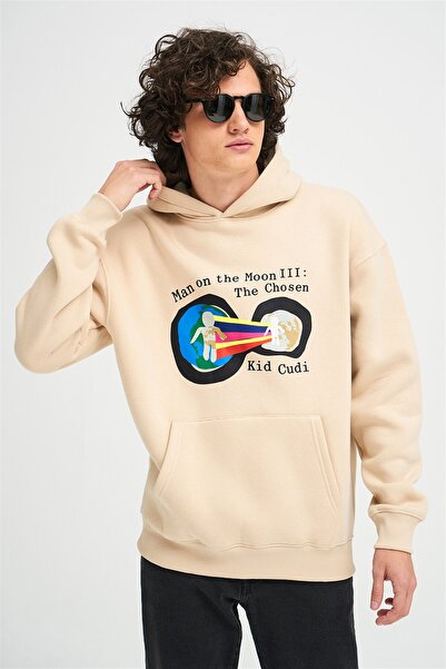 Trendiz Unisex Mikina Muž Na Měsíci Mikina Kámen