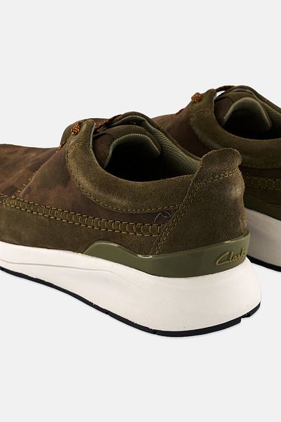 CLARKS Men Lace Up Casual Shoes, Olive