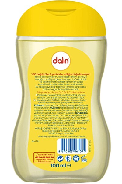 Dalin 100 Ml Baby Shampoo - Brand Category