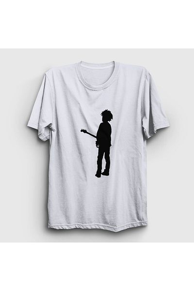 Presmono Μπλουζάκι Robert Smith The Cure Unisex Λευκή Κιθάρα - 452918 ττ