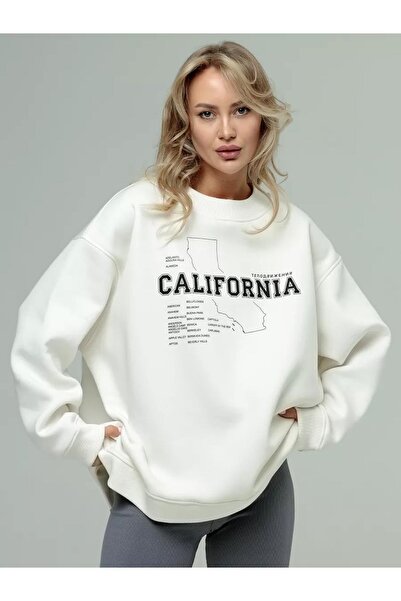 Cupla كاليفورنيا طاقم الرقبة للجنسين البلوز الأبيض