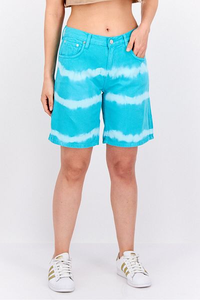 MANGO Woman Turquoise Women's Shorts & Bermuda 37081284