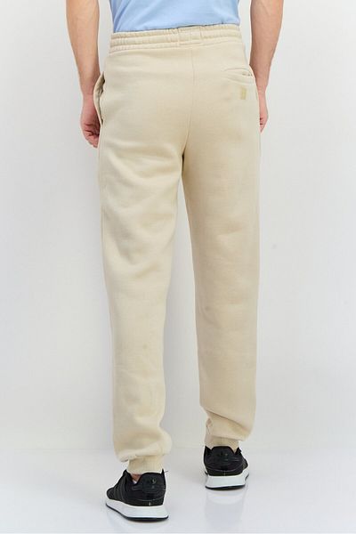 Fudo Men Regular Fit Drawstring Sweatpants, Beige