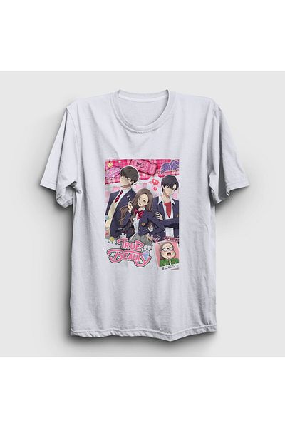 Presmono True Beauty Unisex Λευκό T-Shirt Anime - 473698 ττ