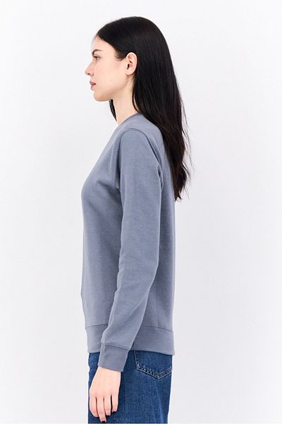 Juice Women Crew Neck Long Sleeve Plain Sweatshirt, Grey