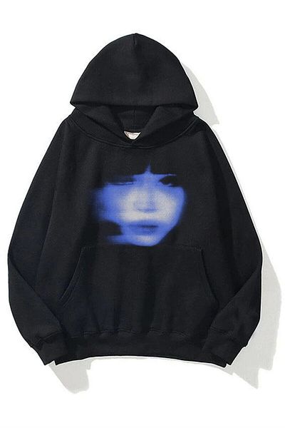 Trendiz Unisex dívčí mikina s kapucí, černá