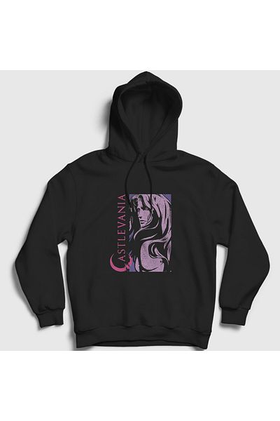 Presmono Anime Castlevania Unisex Φούτερ με μαύρη κουκούλα - Alucard 463190 ττ